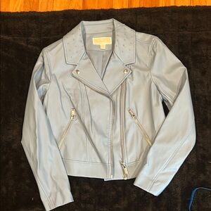 NEW NEVER WORN…MICHAEL KORS SIZE MEDIUM BABY BLUE W/SILVER STUDS